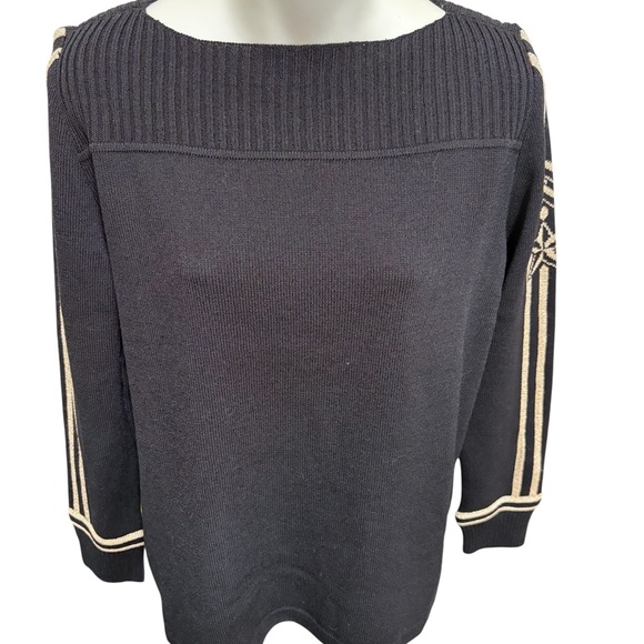 St John Black and Gold Sweater - Picture 1 of 5